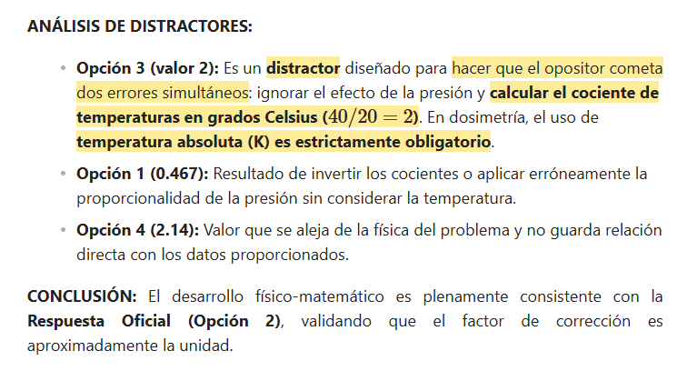 Sistema RAC — análisis de distractores en problema de examen
