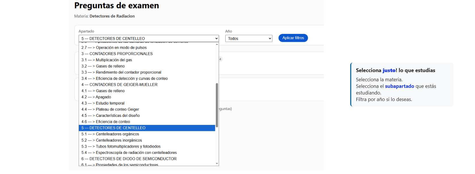 Mapa mental detectores